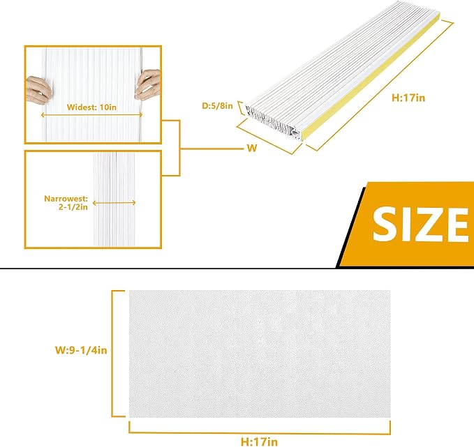Window AC Side Panels,Double Layers Adjustable Side Panel Kit with Air Conditioner Foam Insulation Panels, White, alternate