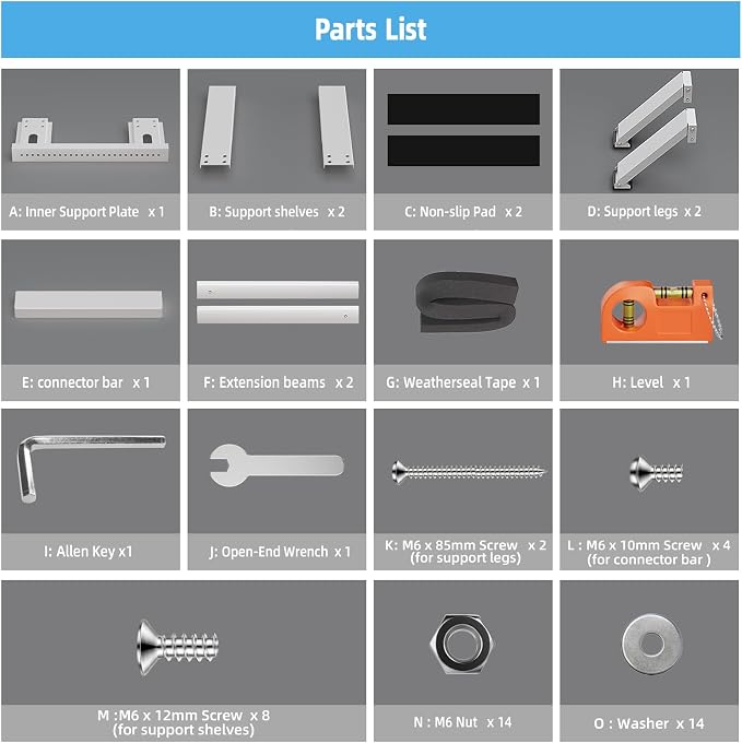 Window AC Support Bracket, No-Drill No-Tool Air Conditioner Support Bracket Adjustable Wall Mount, Heavy Duty Steel Holds Up