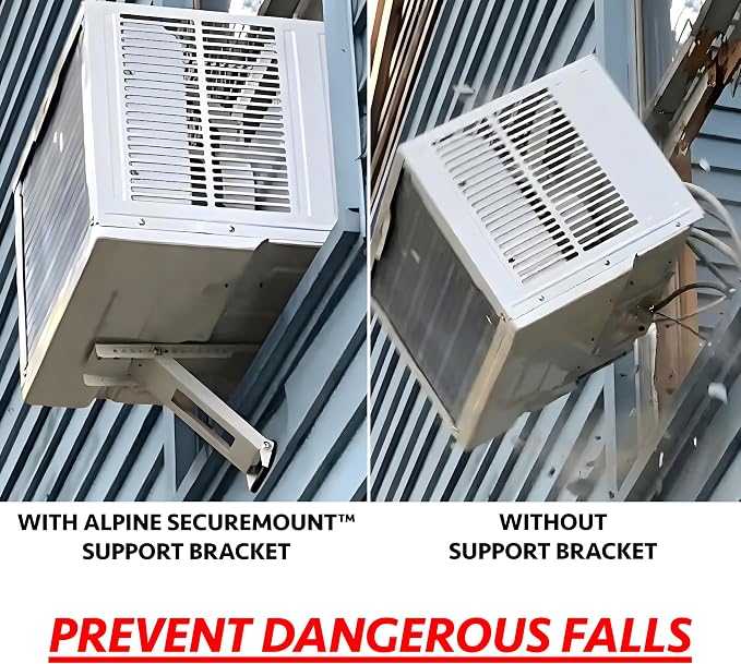 Window AC Support - Holds up to 160 lbs - Heavy Duty Single Arm Air Conditioner Bracket - Easy Install for Apartment Windows