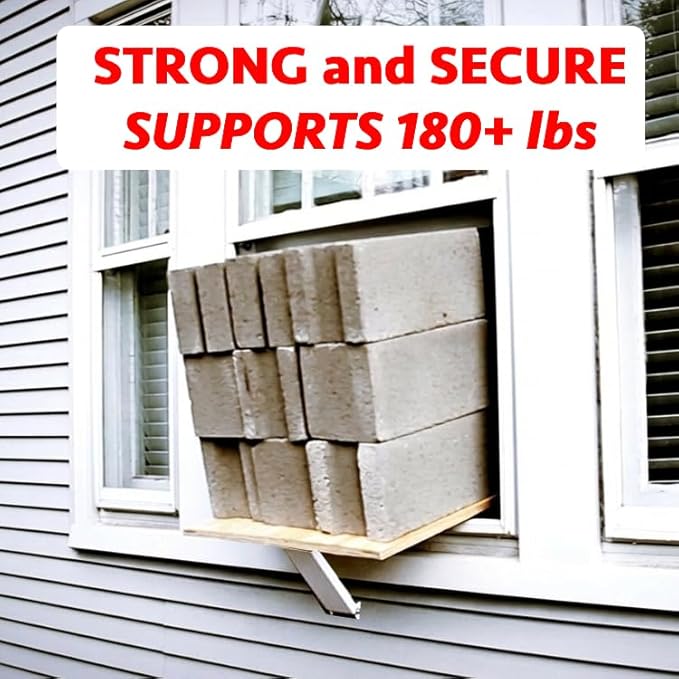 Window AC Support - Holds up to 160 lbs - Heavy Duty Single Arm Air Conditioner Bracket - Easy Install for Apartment Windows