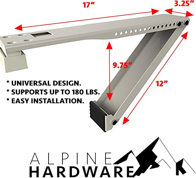 Window AC Support - Holds up to 160 lbs - Heavy Duty Single Arm Air Conditioner Bracket - Easy Install for Apartment Windows