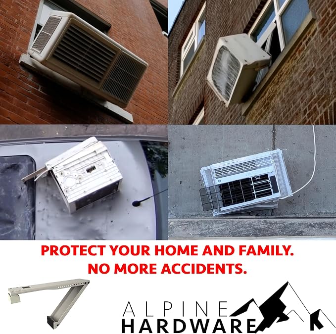 Window AC Support - Holds up to 160 lbs - Heavy Duty Single Arm Air Conditioner Bracket - Easy Install for Apartment Windows