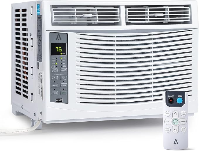 Window AC Unit 6000 BTU, Efficient Cooling Window Air Conditioner with Remote and App Control, product image