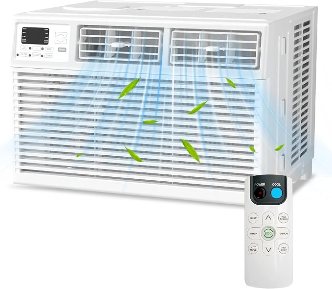 Window Air Conditioner 10,000 BTU, Air Conditioner Window Unit Up to 450 Sq.Ft,3 Fan Speeds,Easy Install,Energy