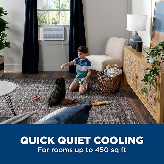Window Air Conditioner 10000 BTU, Wi-Fi Enabled, Energy-Efficient Cooling for Medium Rooms, 10K BTU Window AC Unit with Easy