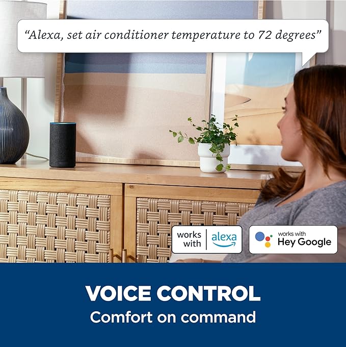 Window Air Conditioner 10000 BTU, Wi-Fi Enabled, Energy-Efficient Cooling for Medium Rooms, 10K BTU Window AC Unit with Easy