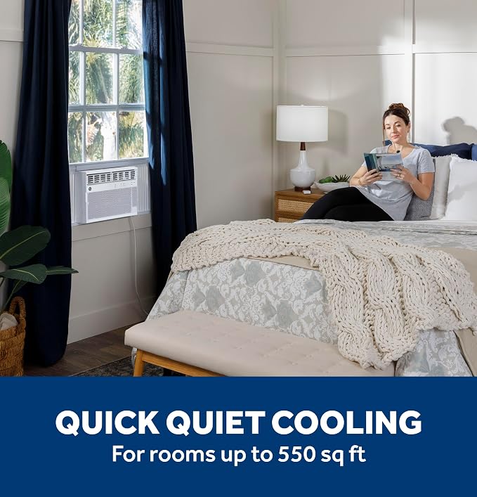 Window Air Conditioner 12,000 BTU for Rooms up to 550 sq ft., Wi-Fi Enabled, Energy-Efficient Cooling for Large Rooms, Easy