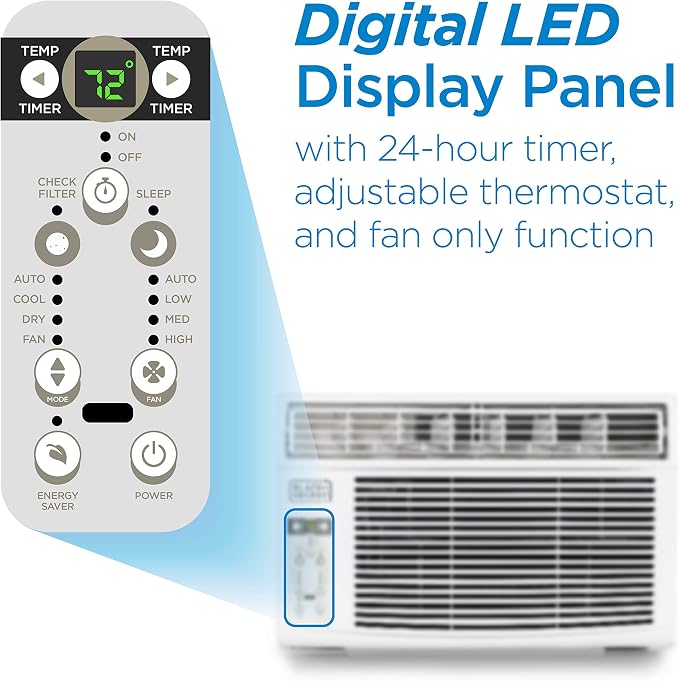 Window Air Conditioner 12000 BTU, AC Window Unit Cools Up to 550 Square Feet, Window AC Unit with Remote Control, 3 Cooling