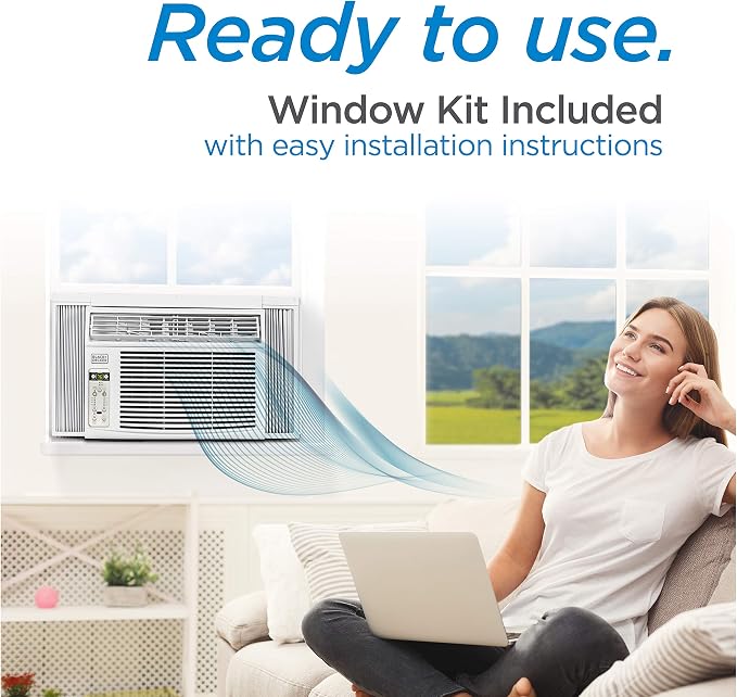 Window Air Conditioner 12000 BTU, AC Window Unit Cools Up to 550 Square Feet, Window AC Unit with Remote Control, 3 Cooling