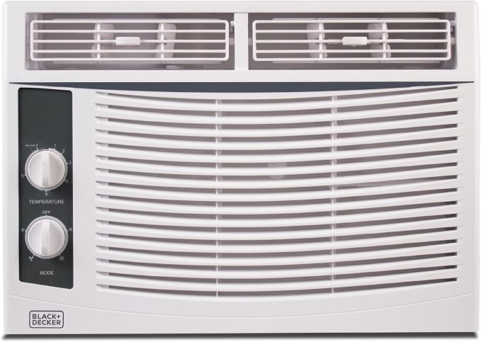 Window Air Conditioner 5,000 BTU, AC Window Unit Cools Up to 150 Square Feet, AC Unit with Mechanical Controls, 2 Cooling