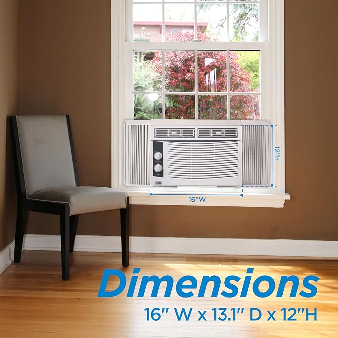 Window Air Conditioner 5,000 BTU, AC Window Unit Cools Up to 150 Square Feet, AC Unit with Mechanical Controls, 2 Cooling