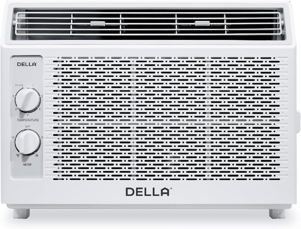 Window Air Conditioner, 5000 BTU Cools Up To 150 Sq. Ft, Reusable Filter, Easy Install Kit, Energy Saving AC Unit with Easy