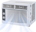 Window Air Conditioner, 5000 BTU for Rooms up to 150 Sq. Ft.- Maintains Window View & Natural Light, 7-level temperature
