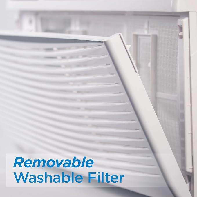 Window Air Conditioner 6,000 BTU, AC Window Unit Cools Up to 250 Square Feet, AC Unit with Remote Control, 3 Cooling Speeds