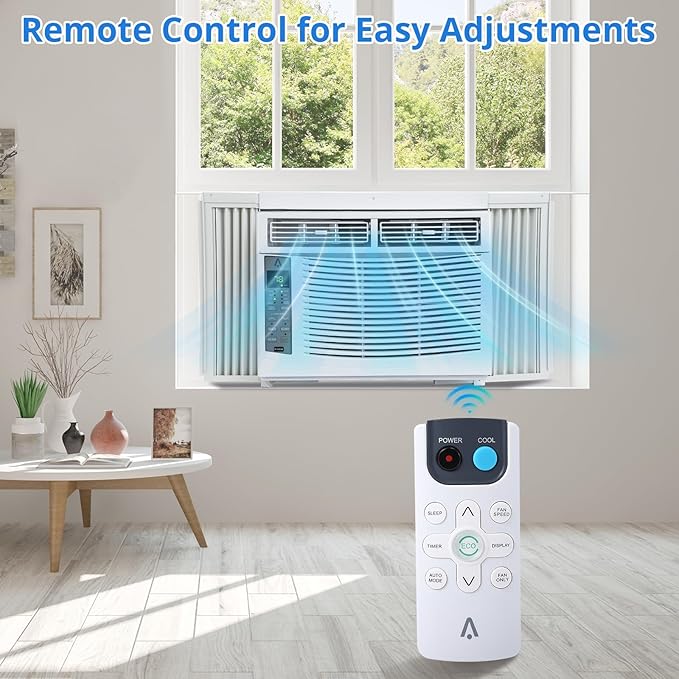 Window Air Conditioner, 6000BTU Air Conditioner for 250 Sq. Ft, Dehumidifying & Fan, Quiet Operation and Easy Installation