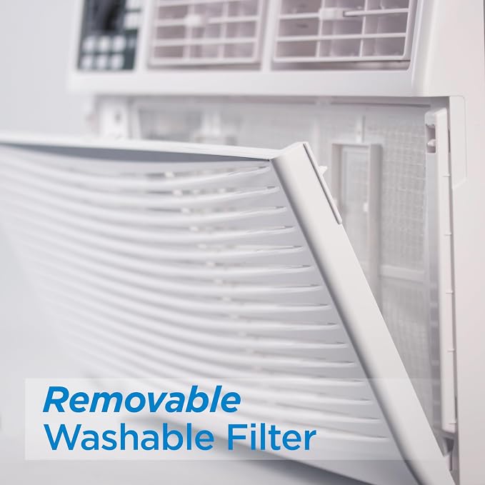 Window Air Conditioner 8,000 BTU, AC Window Unit Cools Up to 350 Square Feet, Window AC Unit with Remote Control, 3 Cooling