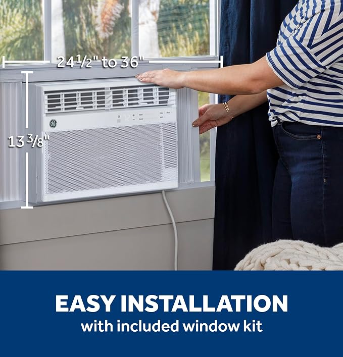 Window Air Conditioner 8,000 BTU for Rooms up to 350 sq ft., Wi-Fi Enabled, Energy-Efficient Cooling for Medium, alternate