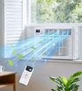 Window Air Conditioner, 8,000BTU Air Conditioner Window Unit, Cools up to 350 Sq. Ft, Window AC with Cool, Fan, Dry, Sleep