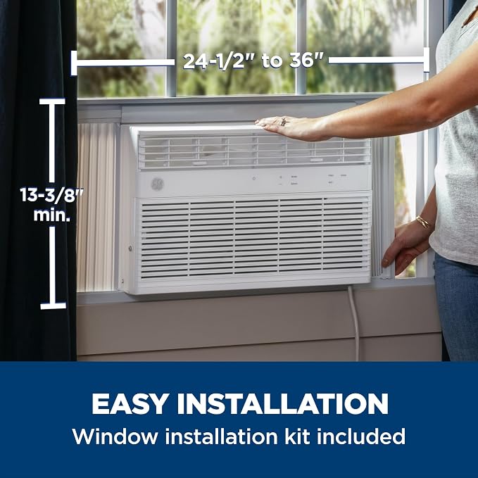 Window Air Conditioner 8000 BTU, Wi-Fi Enabled, Energy-Efficient Cooling for Medium Rooms, 8K BTU Window AC Unit with Easy