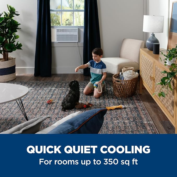 Window Air Conditioner 8000 BTU, Wi-Fi Enabled, Energy-Efficient Cooling for Medium Rooms, 8K BTU Window AC Unit with Easy