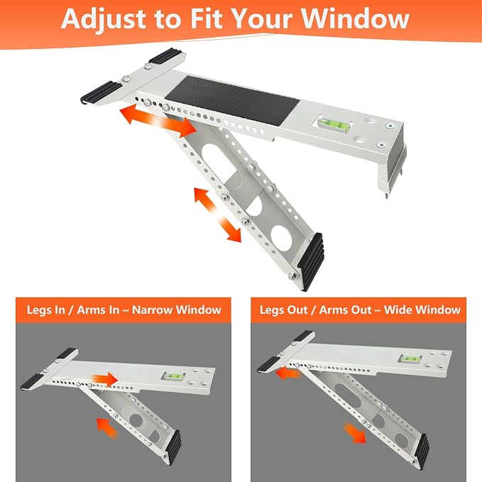Window Air Conditioner Bracket, Universal AC Support Brackets, Heavy Duty Support Up to 165lbs, alternate product view 4