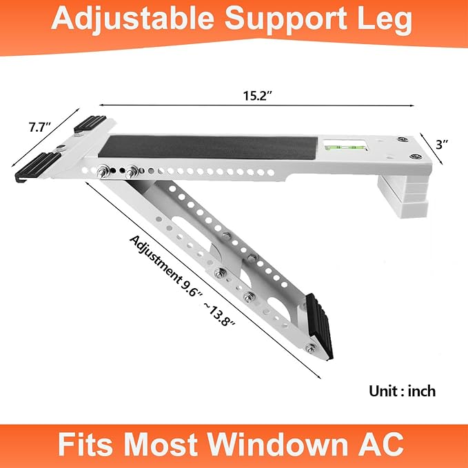Window Air Conditioner Bracket, Universal AC Support Brackets, Heavy Duty Support Up to 165lbs, alternate product view 5