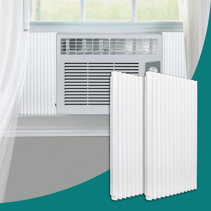 Window Air Conditioner Foam Insulating Panels Kits,17 Inch x 9 Inch x 7/8 Inch AC Units Insulation Side Panels, White