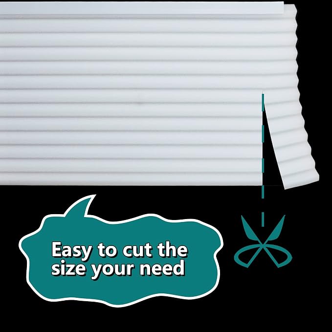 Window Air Conditioner Foam Insulating Panels Kits,17 Inch x 9 Inch x 7/8 Inch AC Units Insulation Side Panels, White