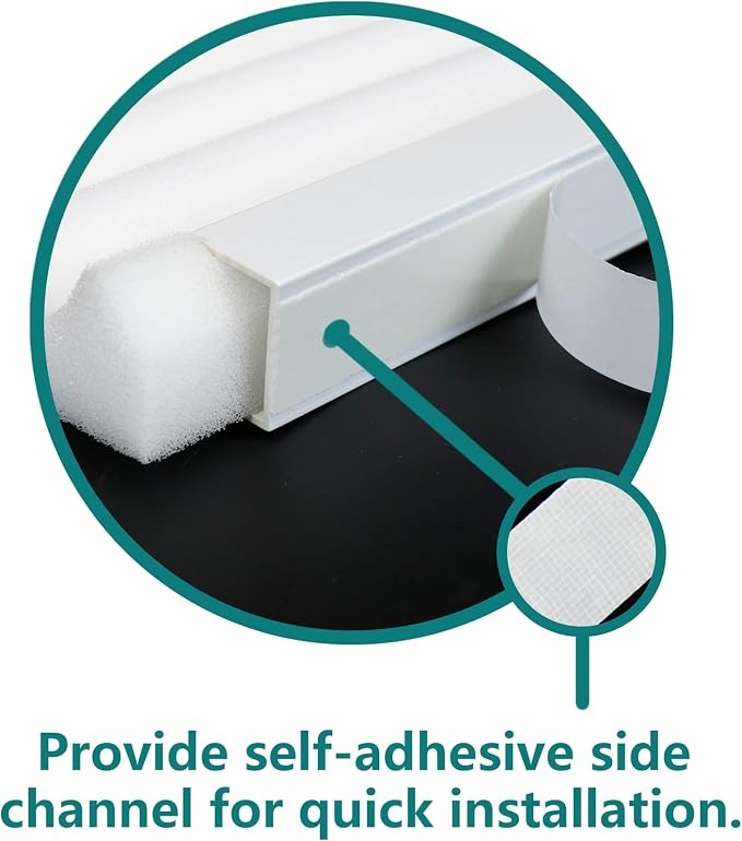 Window Air Conditioner Foam Insulating Panels Kits,17 Inch x 9 Inch x 7/8 Inch AC Units Insulation Side Panels, White