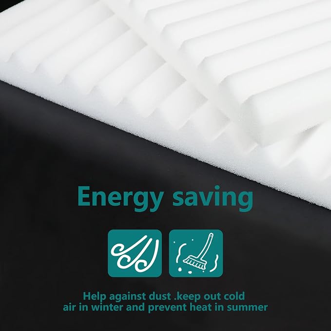Window Air Conditioner Foam Insulating Panels Kits,17 Inch x 9 Inch x 7/8 Inch AC Units Insulation Side Panels, White
