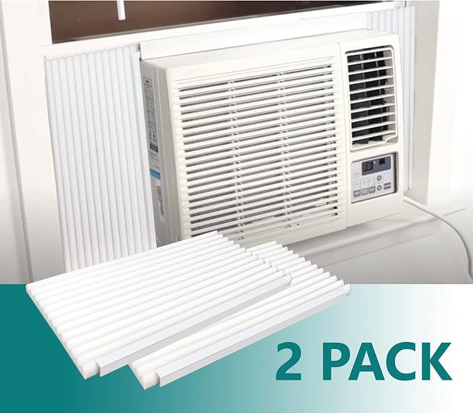 Window Air Conditioner Foam Insulating Panels Kits,17 Inch x 9 Inch x 7/8 Inch AC Units Insulation Side Panels, White