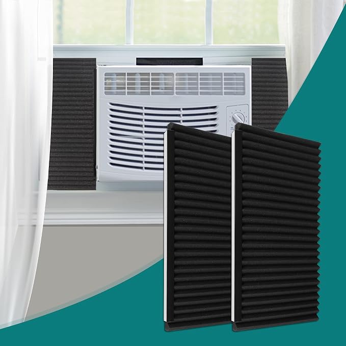 Window Air Conditioner Foam Insulating Panels Kits, AC Units Insulation Side Panels, 17 Inch x 9 Inch x 7/8 Inch, product