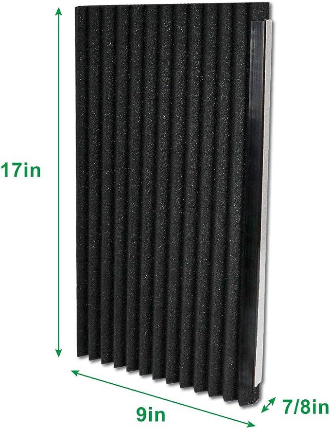 Window Air Conditioner Insulation Foam Panels, 2 Pcs Indoor Window AC Side Foam Cover for Winter and Summer, 17 x 9 x 7/8