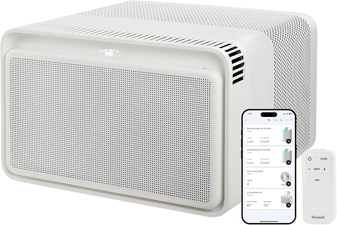 Window Air Conditioner - Quiet & Smart, Easy Install, Voice-Enabled, Remote & App Control AC Unit - 8,000 BTU, product image