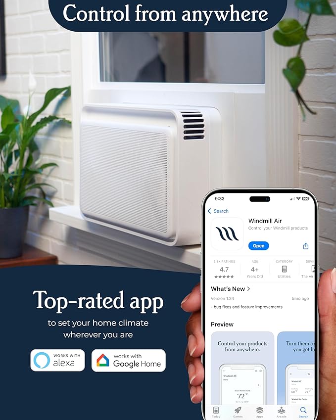 Window Air Conditioner - Quiet & Smart, Easy Install, Voice-Enabled, Remote & App Control AC Unit - 6,000 BTU, alternate