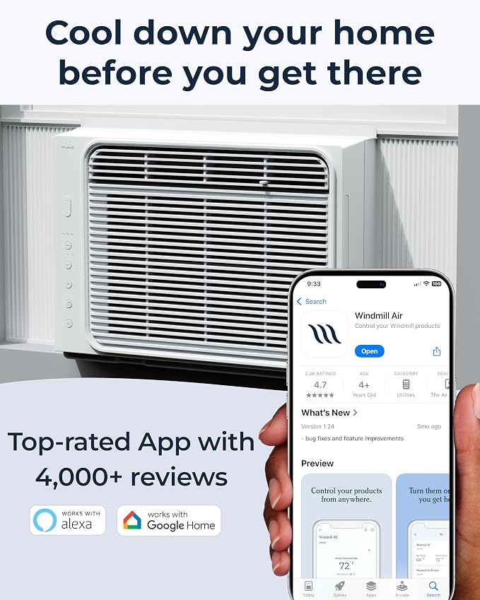 Window Air Conditioner - Quiet & Smart, Easy Install, Voice-Enabled, Remote & App Control AC Unit - 5,000 BTU Lite, alternate