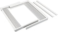 Window Air Conditioner Side Panel with Frame, Fit Most 15,000 BTU Units, Room AC Accordion Filler Curtain Kit Replacement