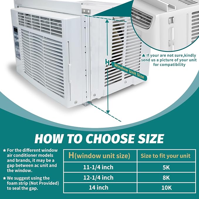 Window Air Conditioner Side Panels Curtain Kit with Frame,Window AC Insulation Side Panel for AC Units Parts Replacement