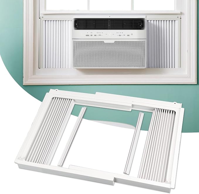 Window Air Conditioner Side Panels with Frame, Adjustable Insulation AC Side Panel for 22,000 BTU Window AC Unit, Frame