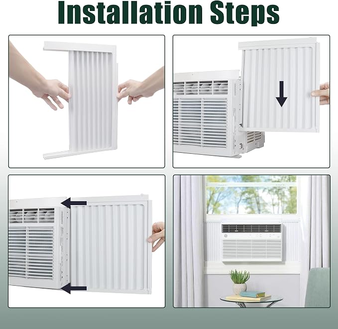 Window Air Conditioner Side Panels with Frame, Adjustable Insulation AC Side Panel for 22,000 BTU Window AC Unit, Frame