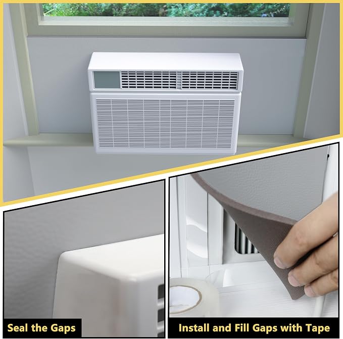Window Air Conditioner Surround Foam Insulation Panels,Window AC Side Panels for Window AC Unit Indoor,Summer Winter Heat and