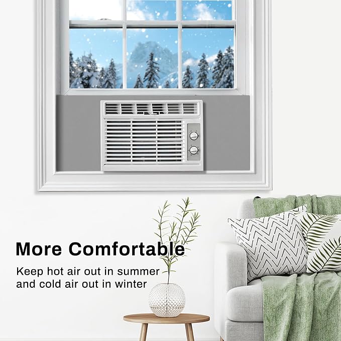 Window Air Conditioner Surround Foam Insulation Panels,Window AC Side Panels for Window AC Unit Indoor,Summer Winter Heat and