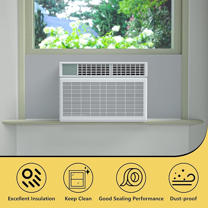 Window Air Conditioner Surround Foam Insulation Panels,Window AC Side Panels for Window AC Unit Indoor,Summer Winter Heat and