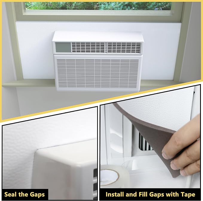 Window Air Conditioner Surround Foam Insulation Panels,Window AC Side Panels for Window AC Unit Indoor,Summer Winter Heat and