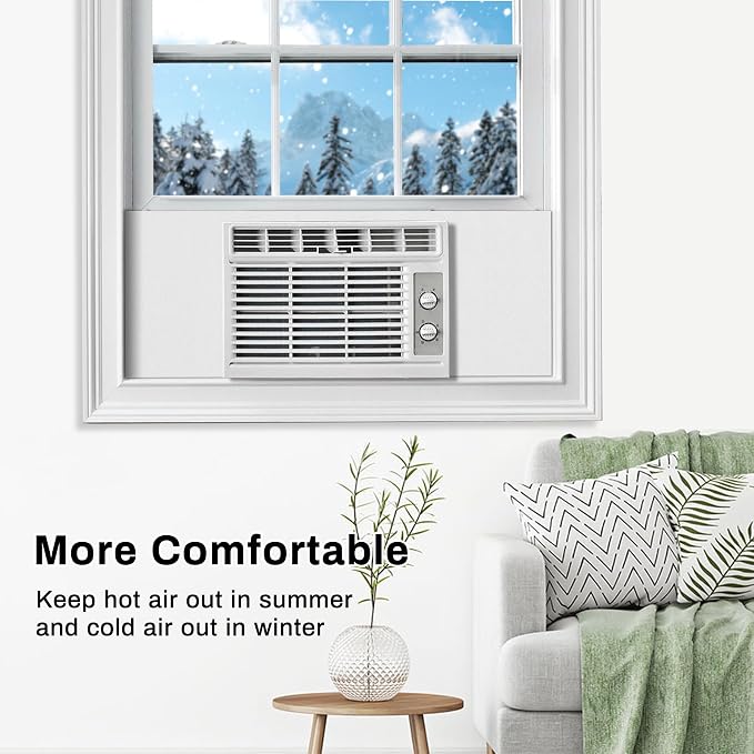 Window Air Conditioner Surround Foam Insulation Panels,Window AC Side Panels for Window AC Unit Indoor,Summer Winter Heat and