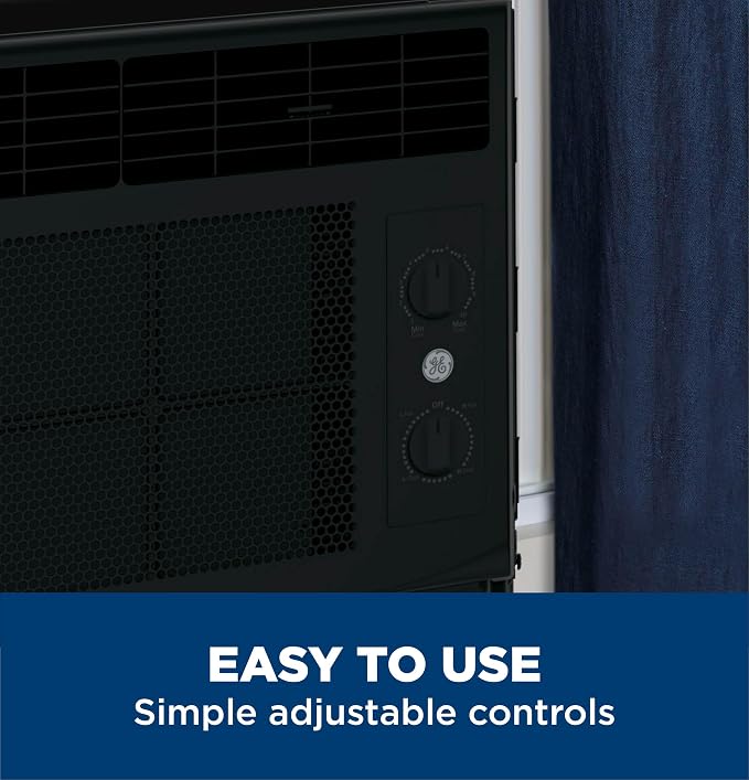 Window Air Conditioner Unit, 5,000 BTU for Small Rooms up to 150 sq ft. with Manual Adjustable Fan and Cooling Settings