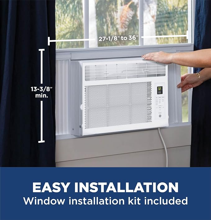 Window Air Conditioner Unit, 6,000 BTU for Small Rooms up to 250 sq ft. with Adjustable Fan and Cooling Settings, Perfect for