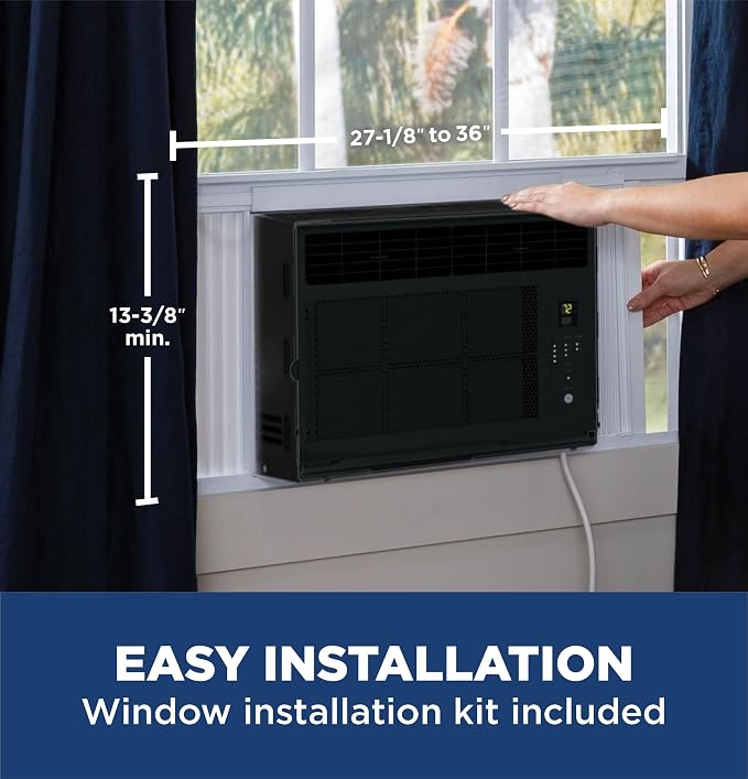 Window Air Conditioner Unit, 6,000 BTU for Small Rooms up to 250 sq ft. with Adjustable Fan and Cooling Settings, Perfect for