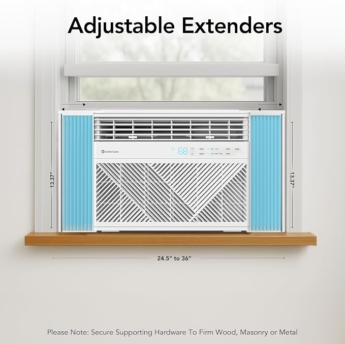 Window Mounted Smart Wi-Fi Room Air Conditioner with Remote Control, 8,000 BTU, Digital Display, alternate product view 8