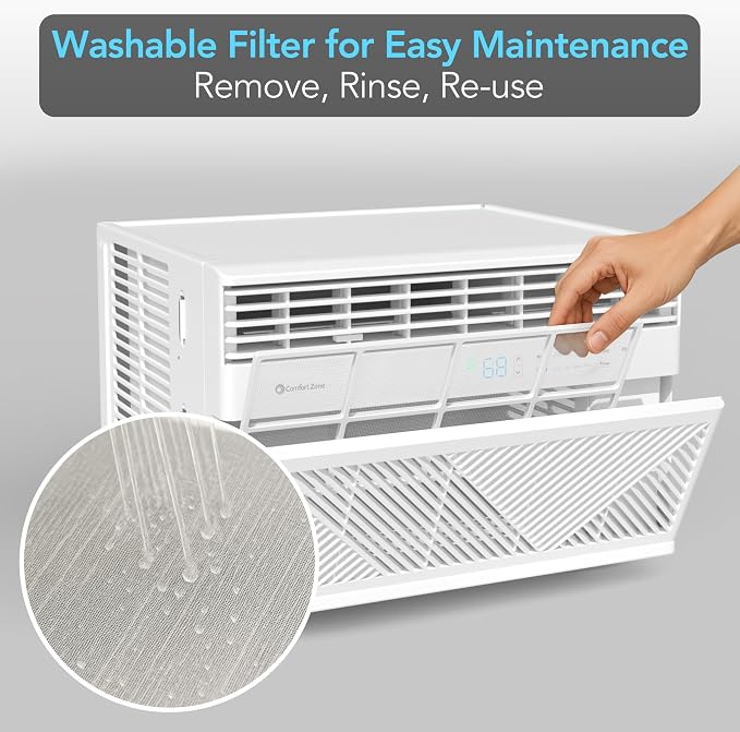 Window Mounted Smart Wi-Fi Room Air Conditioner with Remote Control, 12,000 BTU, Digital Display, alternate product view 6